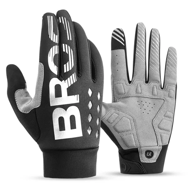 Rockbros cycling gloves, insulated, long, size: S - black and grayeng