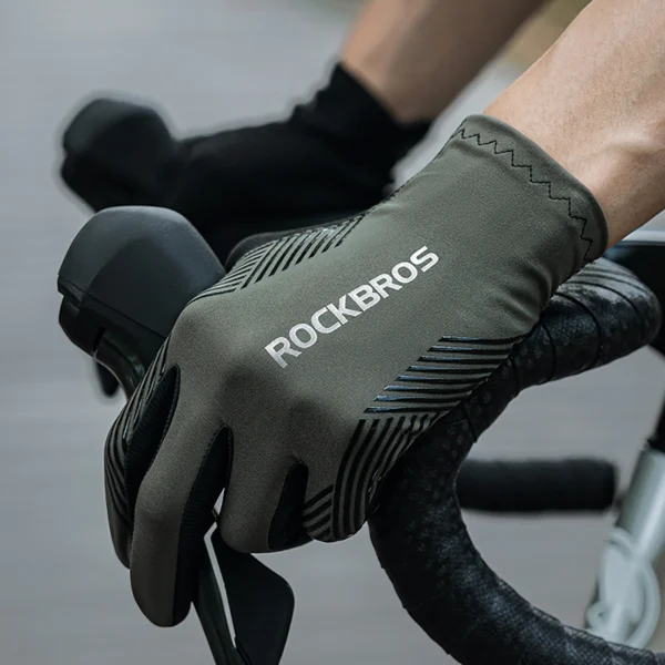 Rockbros cycling gloves spring/summer/autumn, full, size: L - greeneng