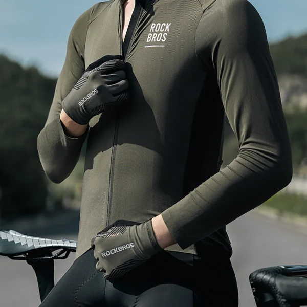 Rockbros cycling gloves spring/summer/autumn, full, size: L - greeneng