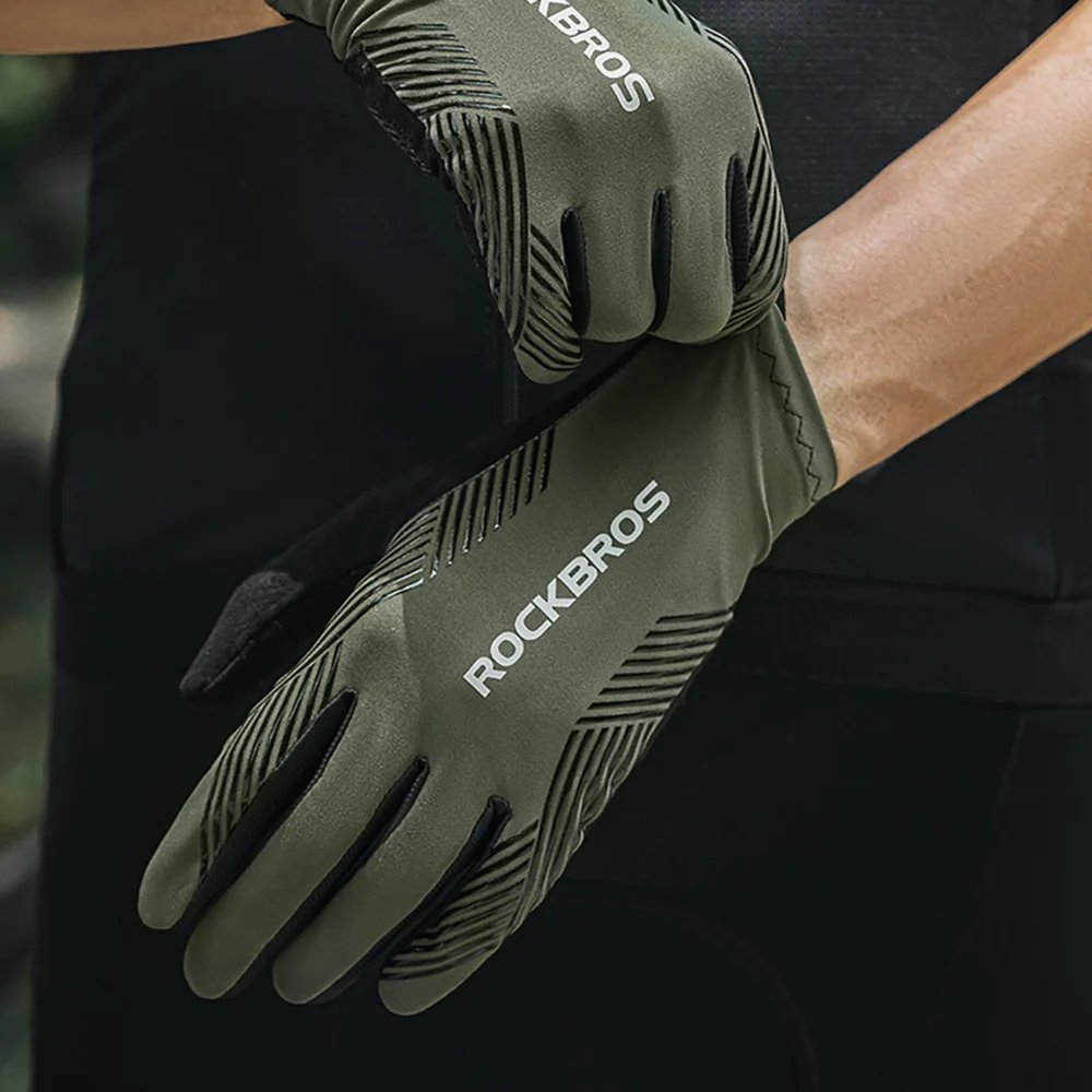 Rockbros cycling gloves spring/summer/autumn, full, size: M - blackeng