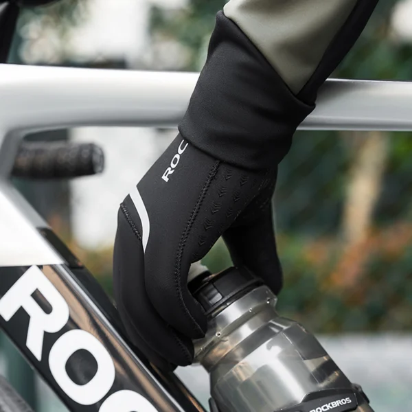 Rockbros Full Waterproof Cycling Gloves, Size: L/XL - Blackeng