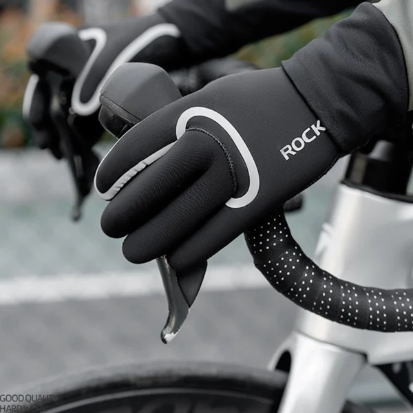Rockbros Full Waterproof Cycling Gloves, Size: L/XL - Blackeng