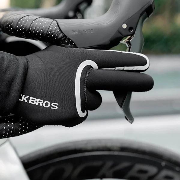 Rockbros Full Waterproof Cycling Gloves, Size: L/XL - Blackeng