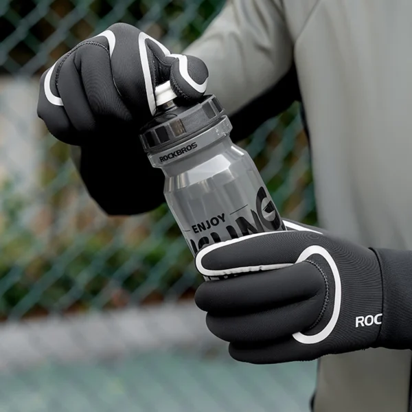 Rockbros Full Waterproof Cycling Gloves, Size: L/XL - Blackeng