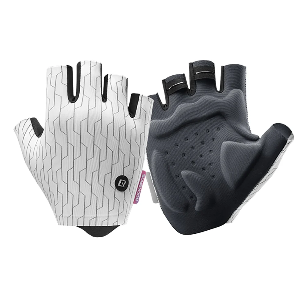 Rockbros MTB cycling gloves size: S - white and blackeng