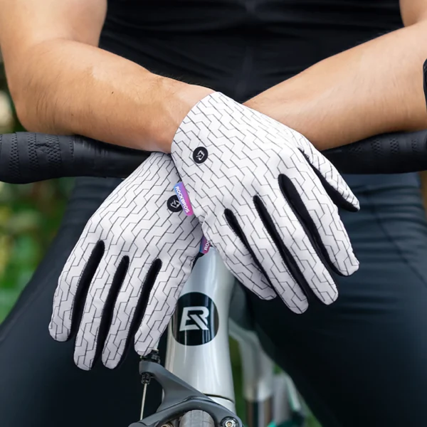 Rockbros MTB cycling gloves size: S - white and blackeng