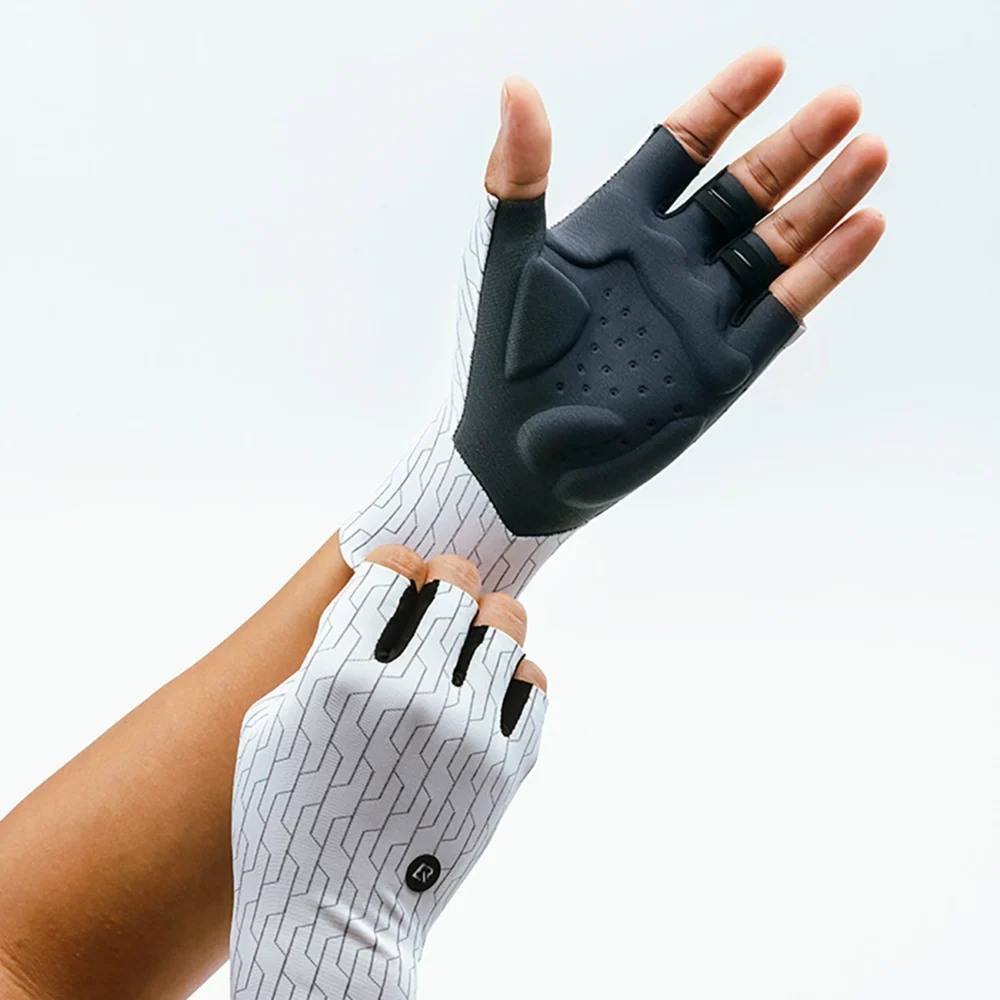 Rockbros Road Cycling Gloves Size: XL - White/Blackeng