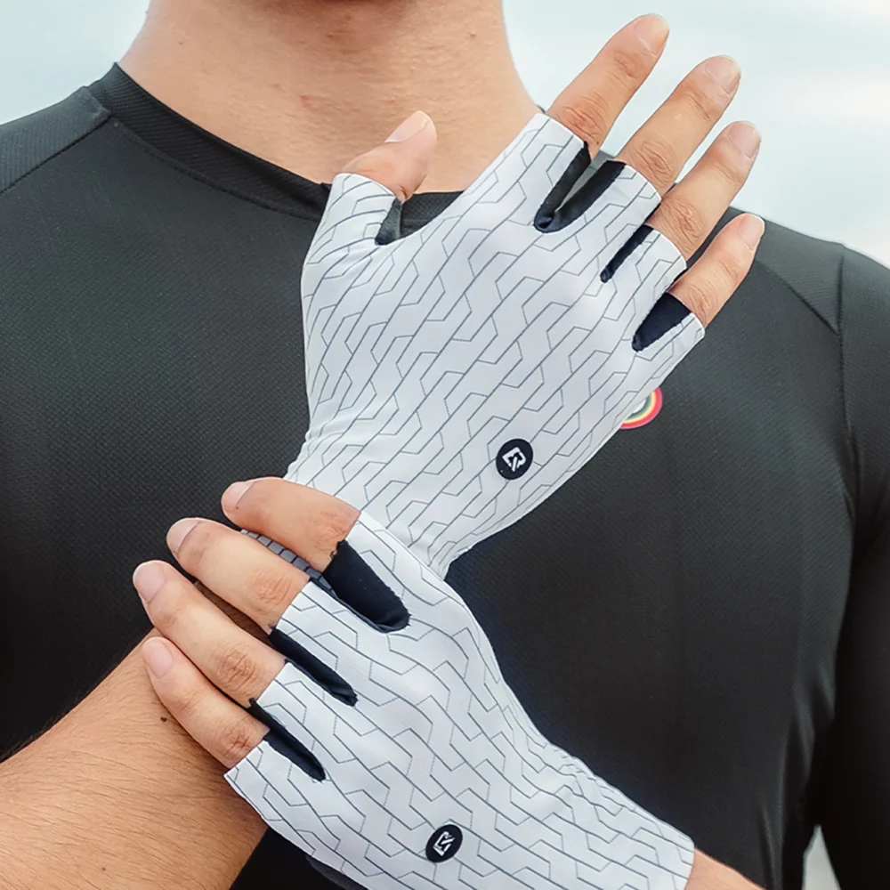 Rockbros Road Cycling Gloves Size: XL - White/Blackeng