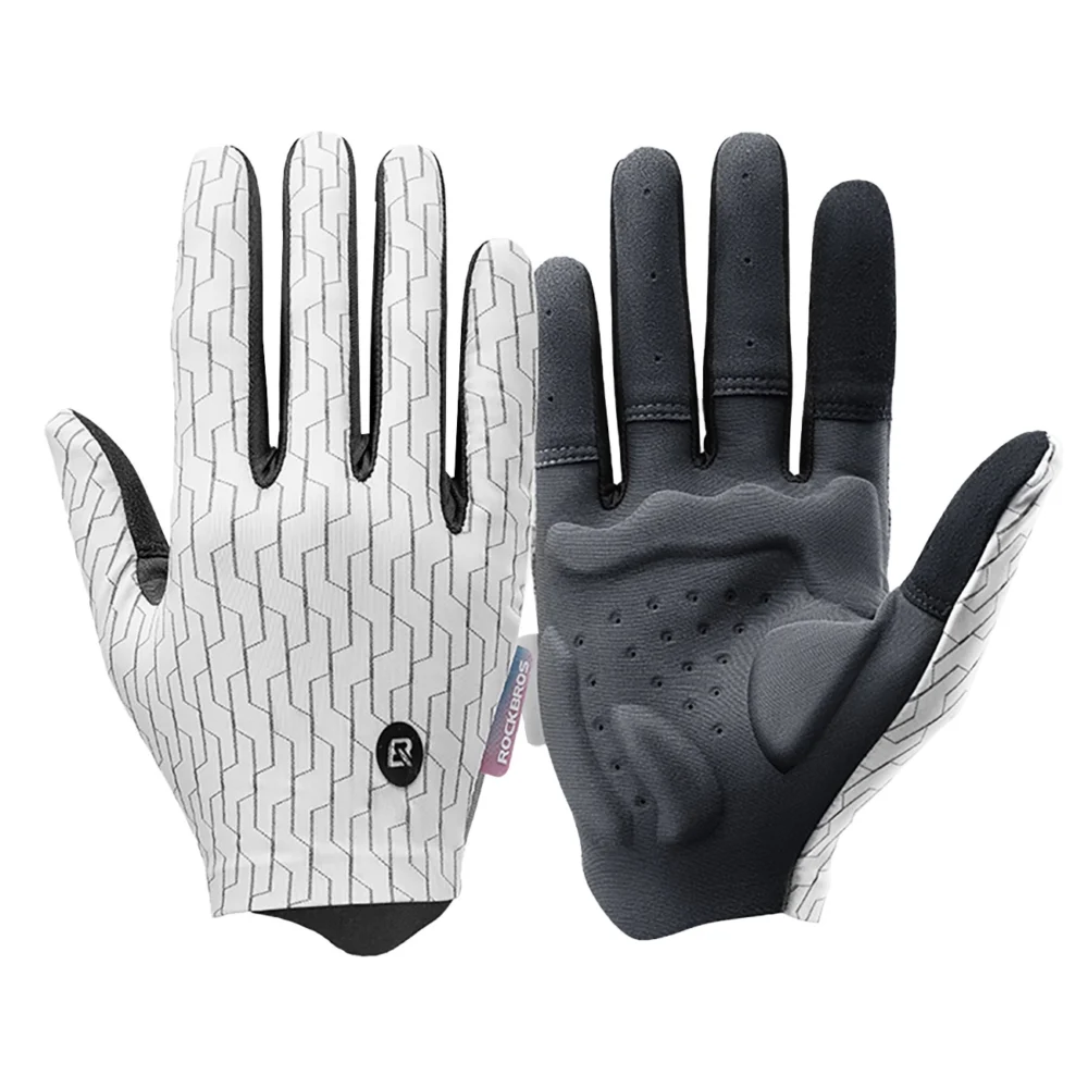 Rockbros sports gloves full spring-summer size L - white and blackeng