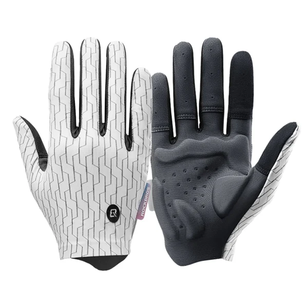 Rockbros sports gloves full spring-summer size L - white and blackeng