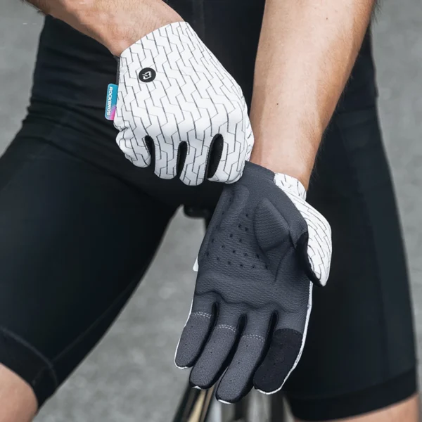 Rockbros sports gloves full spring-summer size L - white and blackeng