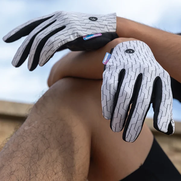 Rockbros sports gloves full spring-summer size L - white and blackeng
