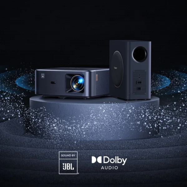 Yaber K2s Pro LCD FullHD 1080p Multimedia Projector with JBL Speakers and Subwoofer - Blackeng