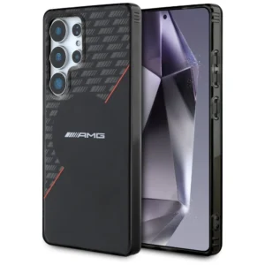 AMG Double Layer Rhombs MagSafe Case for Samsung Galaxy S25 Ultra - Black/Redeng