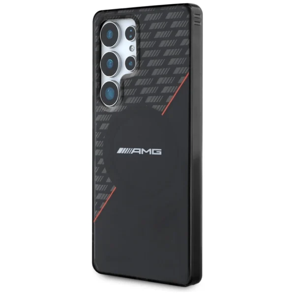 AMG Double Layer Rhombs MagSafe Case for Samsung Galaxy S25 Ultra - Black/Redeng