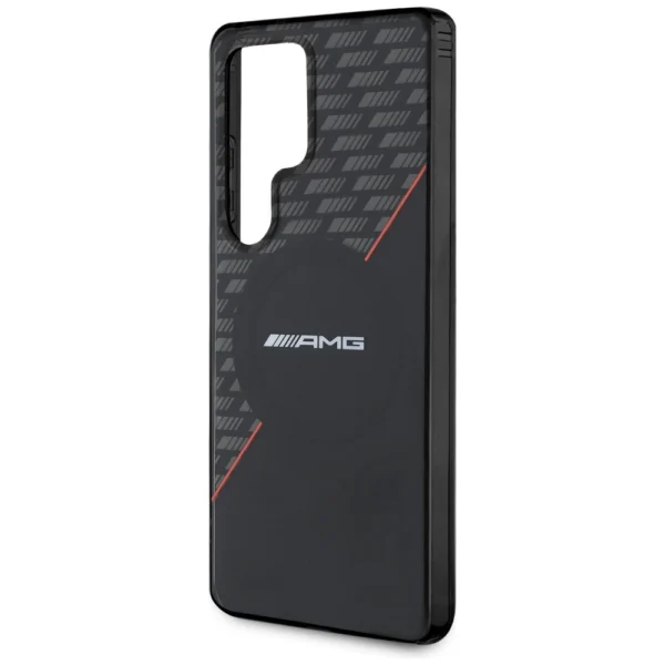 AMG Double Layer Rhombs MagSafe Case for Samsung Galaxy S25 Ultra - Black/Redeng