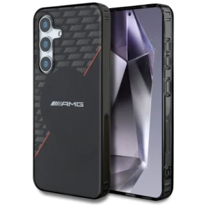 AMG Double Layer Rhombs MagSafe Case for Samsung Galaxy S25+ - Black/Redeng