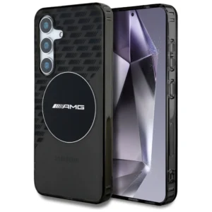 AMG Transparent Rhombs MagSafe Case for Samsung Galaxy S25 - Blackeng