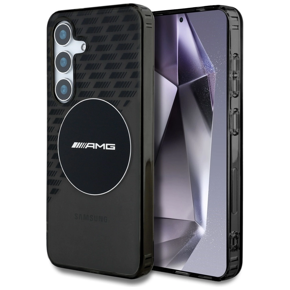 AMG Transparent Rhombs MagSafe Case for Samsung Galaxy S25 - Blackeng