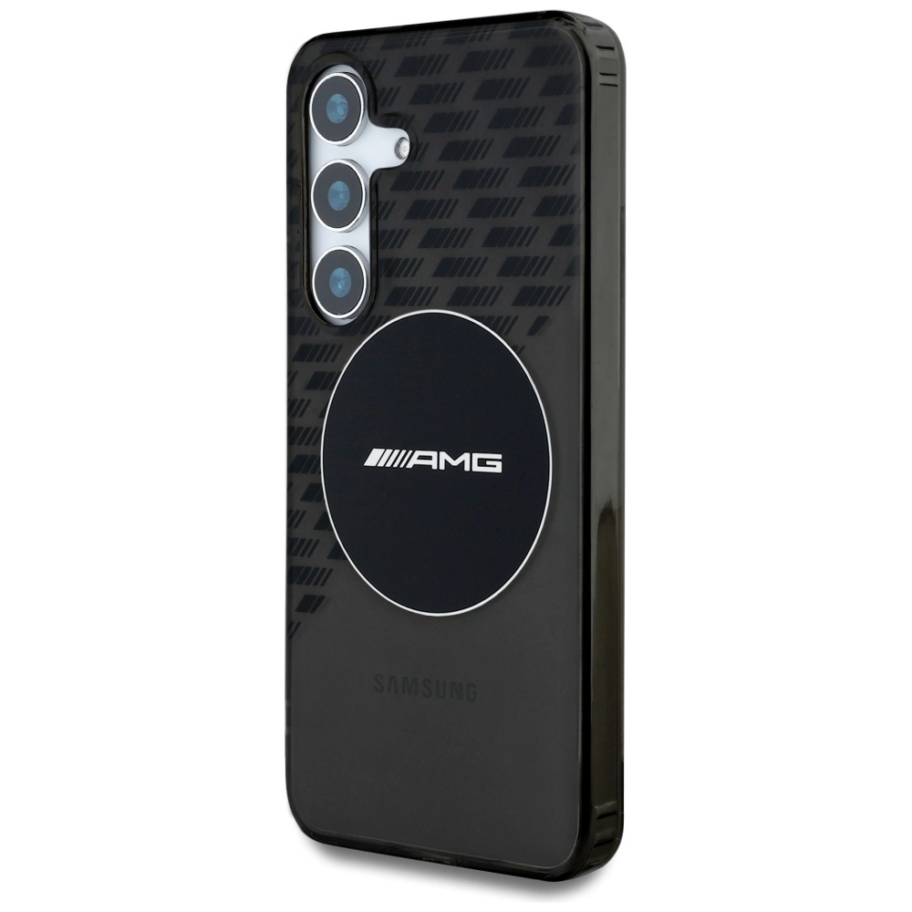 AMG Transparent Rhombs MagSafe Case for Samsung Galaxy S25 - Blackeng