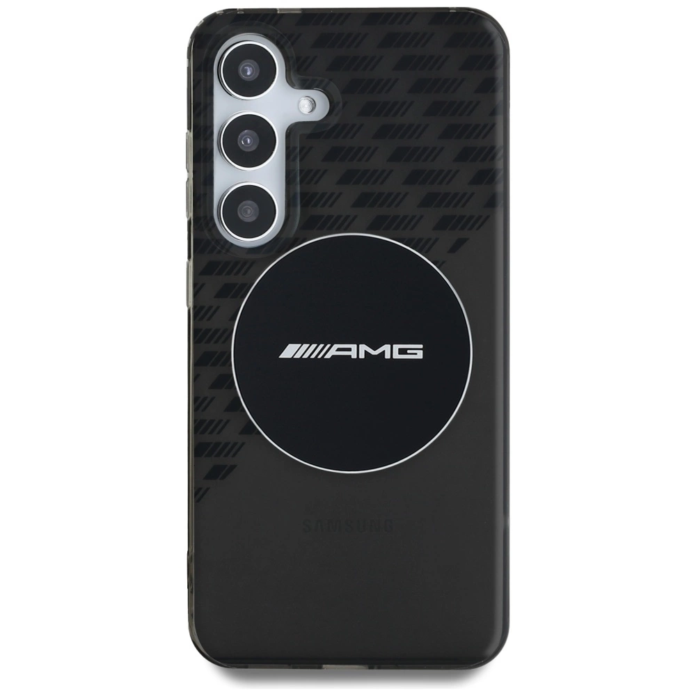 AMG Transparent Rhombs MagSafe Case for Samsung Galaxy S25 - Blackeng