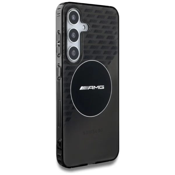 AMG Transparent Rhombs MagSafe Case for Samsung Galaxy S25 - Blackeng