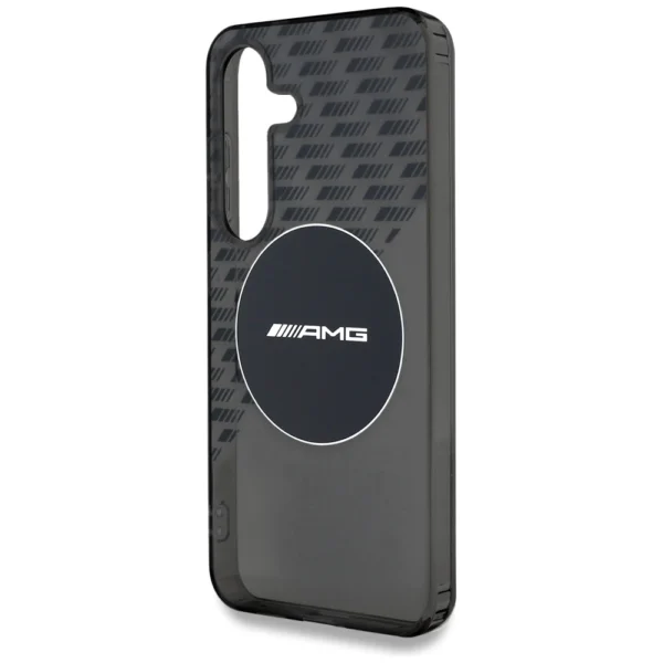 AMG Transparent Rhombs MagSafe Case for Samsung Galaxy S25 - Blackeng