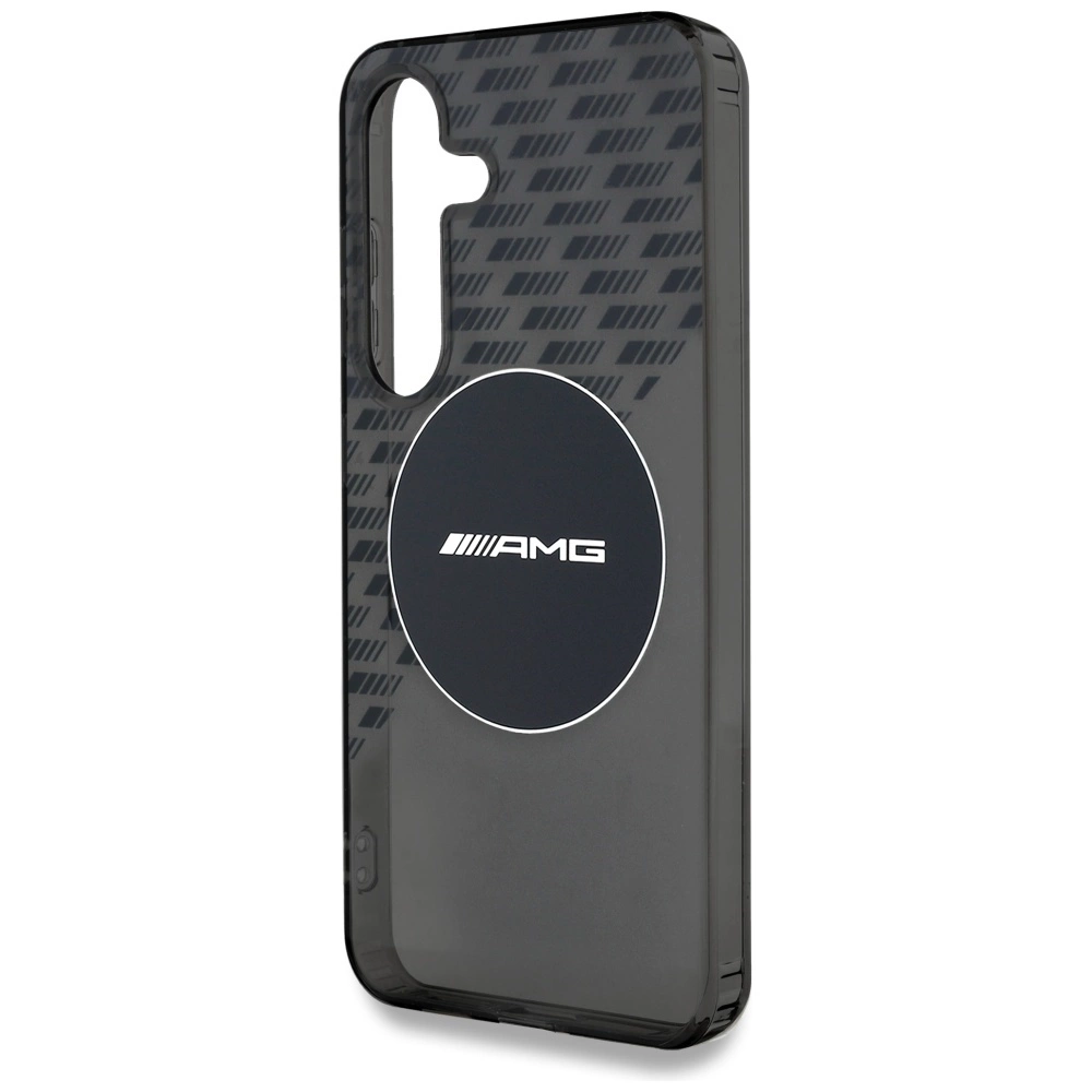AMG Transparent Rhombs MagSafe Case for Samsung Galaxy S25 - Blackeng
