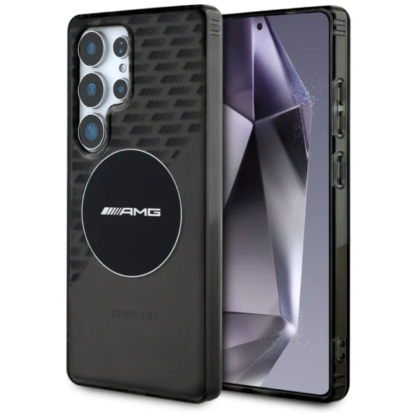 AMG Transparent Rhombs MagSafe Case for Samsung Galaxy S25 Ultra - Blackeng