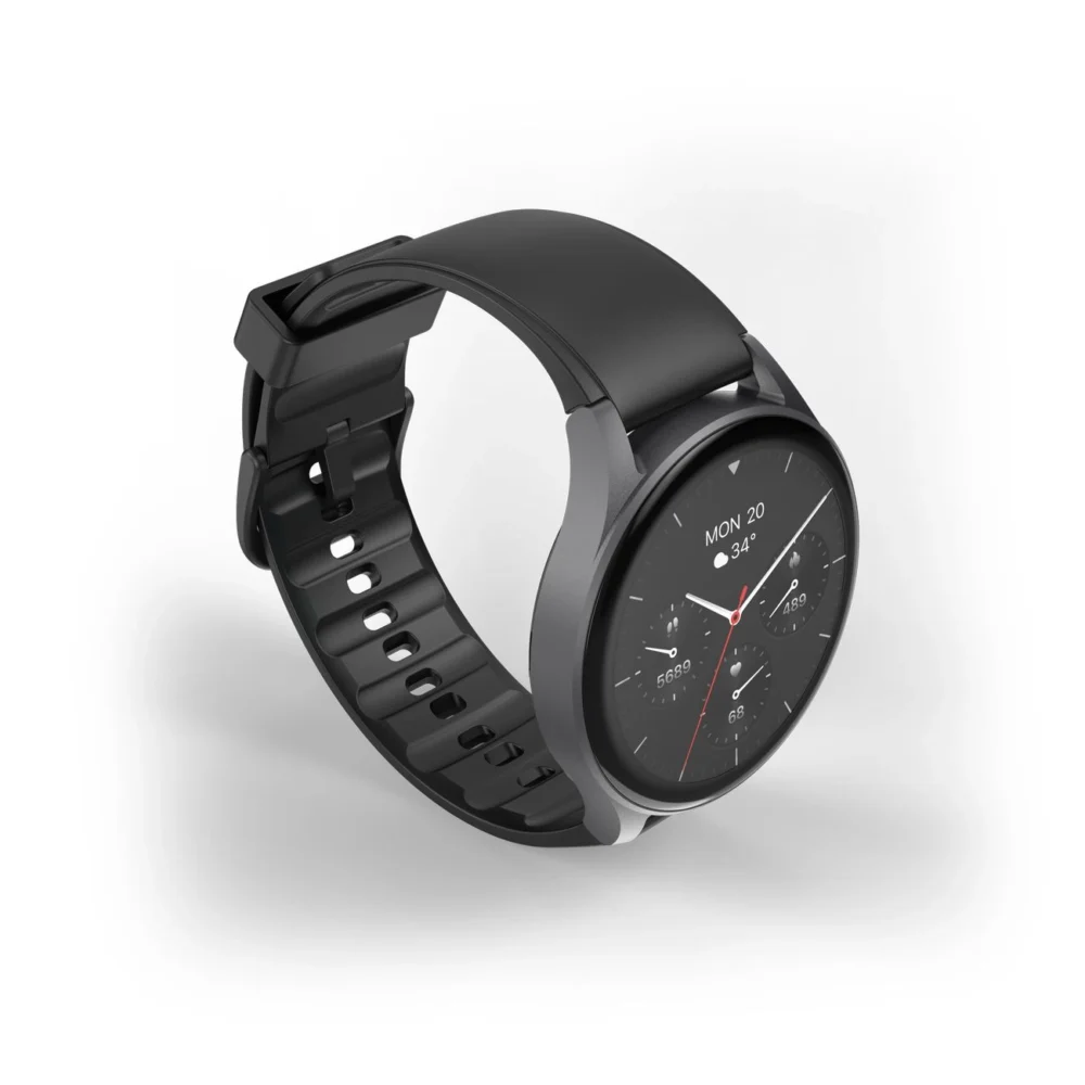 Hama 8900 GPS AMOLED Smartwatch 1.43" with Silicone Strap - Blackeng