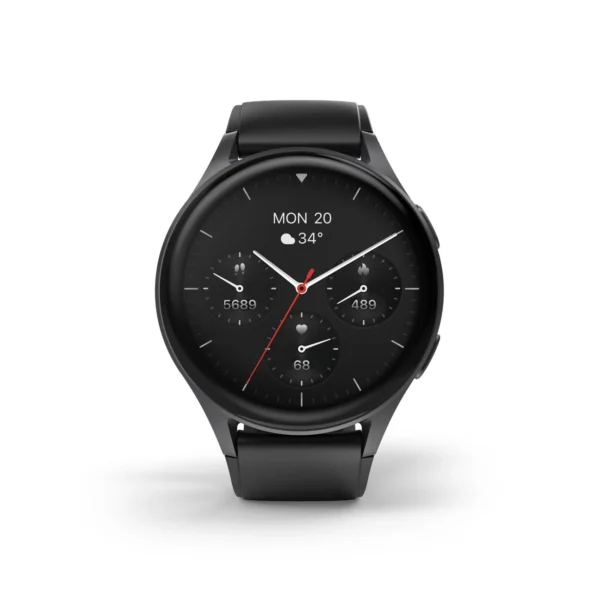 Hama 8900 GPS AMOLED Smartwatch 1.43" with Silicone Strap - Blackeng