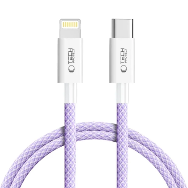 Tech-Protect Ultraboost Lite Lightning Cable PD60W/3A 1m - Purpleeng