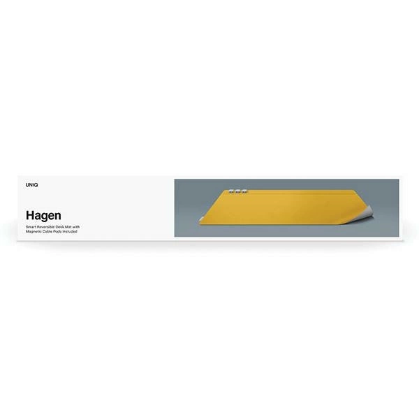 Uniq Hagen Magnetic Desk Pad Double-Sided Yellow-Grayeng