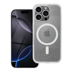 CLEAR MAG COVER case with camera protection compatible with MagSafe for IPHONE 17 Air transparent glitter