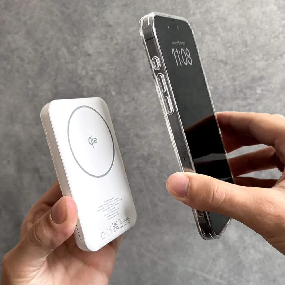 Powerbank Puro Mag Plus 5000mAh 20W Qi2 compatible with MagSafe 1x USB-C Power Delivery - whiteeng