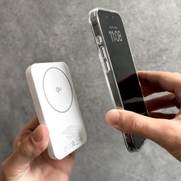 Powerbank Puro Mag Plus 5000mAh 20W Qi2 compatible with MagSafe 1x USB-C Power Delivery - whiteeng