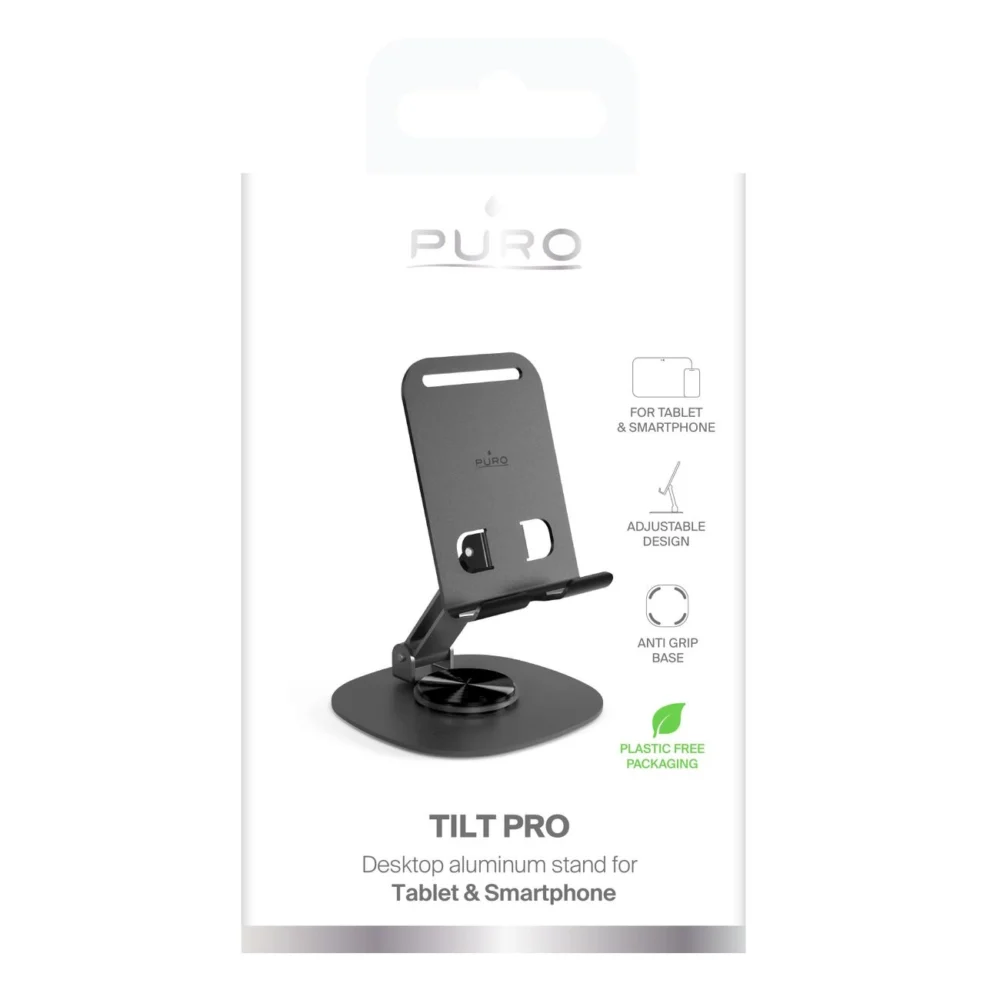 Puro Tilt Pro Aluminum Phone/Tablet Stand - Dark Grayeng