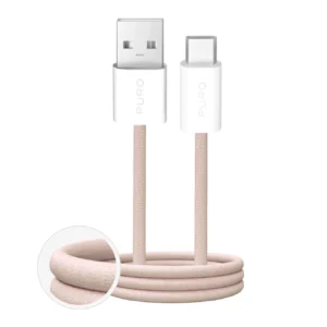 Puro Fabrik 10W Braided Cable USB-A - USB-C 1.5m - Beigeeng