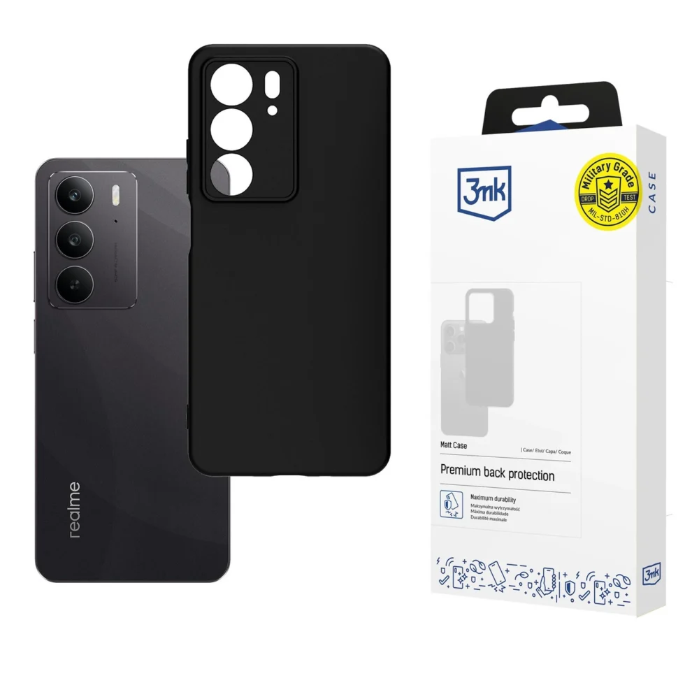 3mk Matt Case for Realme C75 - Blackeng