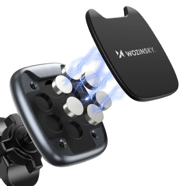 Wozinsky WUMTK magnetic phone holder for car air vent - blackeng