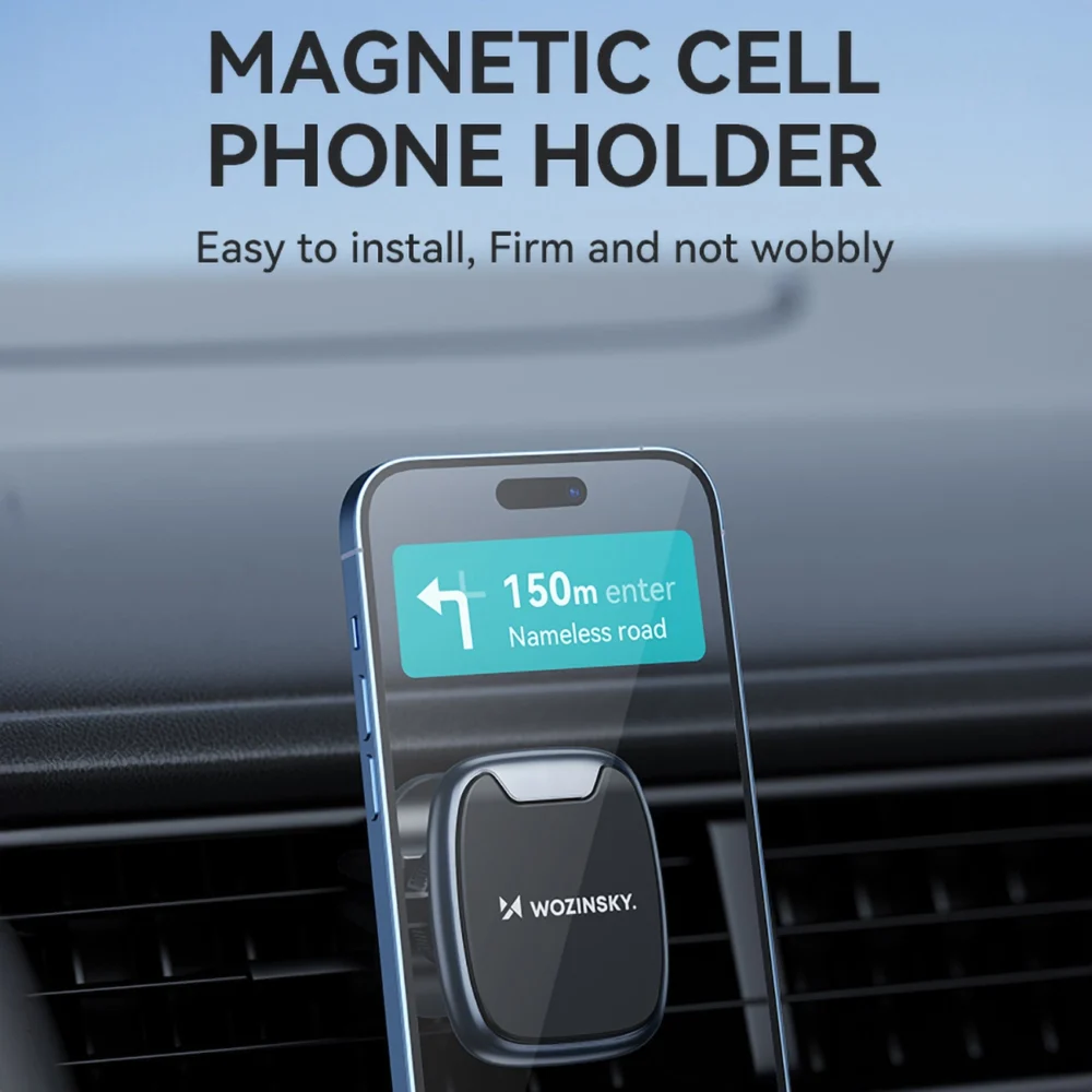 Wozinsky WUMTK magnetic phone holder for car air vent - blackeng
