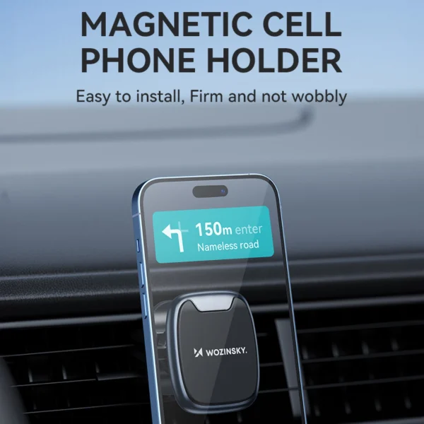 Wozinsky WUMTK magnetic phone holder for car air vent - blackeng