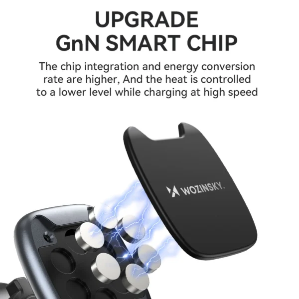 Wozinsky WUMTK magnetic phone holder for car air vent - blackeng