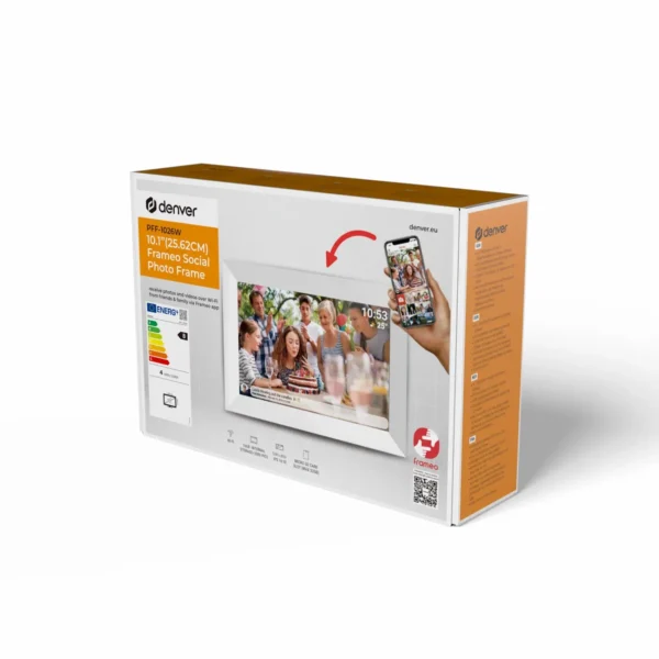 Denver Frameo PFF-1026W 10.1" Digital Frame - Whiteeng