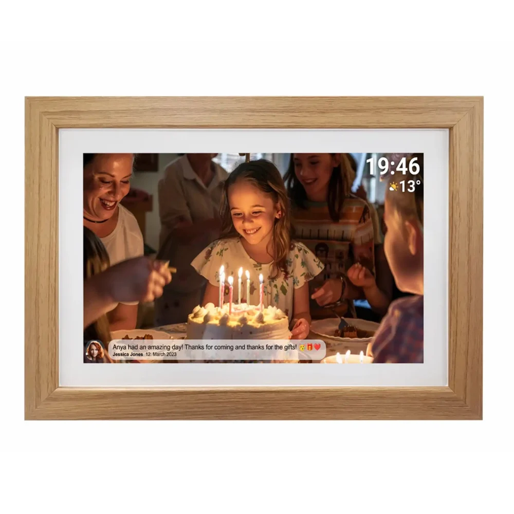 15.6" Denver Frameo PFF-1543LW digital frame - light browneng