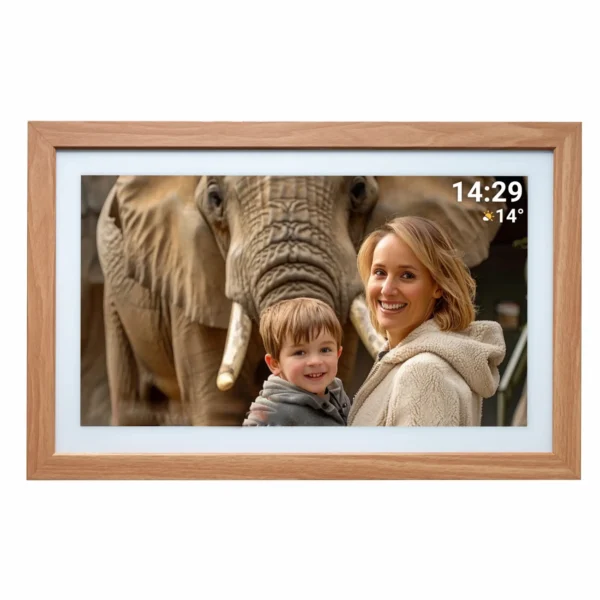 21.5" Denver Frameo PFF-2162LW digital frame - light browneng