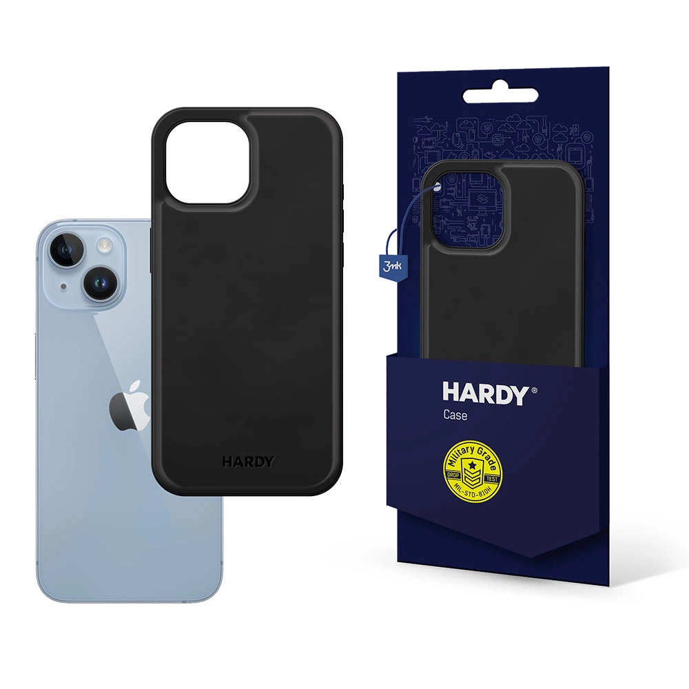 3mk Hardy Apple Silky Leather MagCase for Apple iPhone 14 Plus - Blackeng