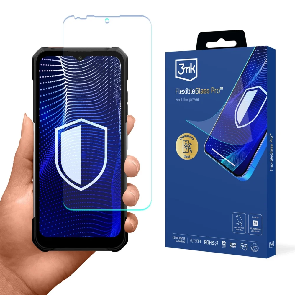 Hybrid glass 3mk FlexibleGlass Pro on MyPhone Hammer Construction 2 5Geng
