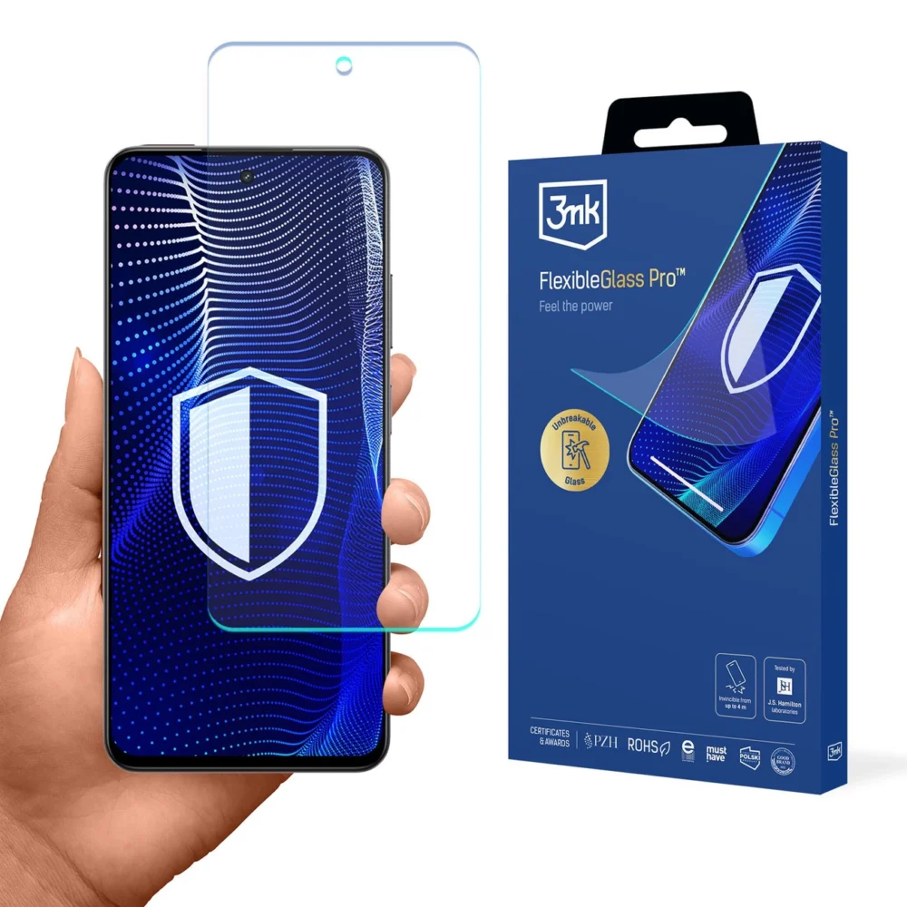 Hybrid glass 3mk FlexibleGlass Pro on Realme 14xeng