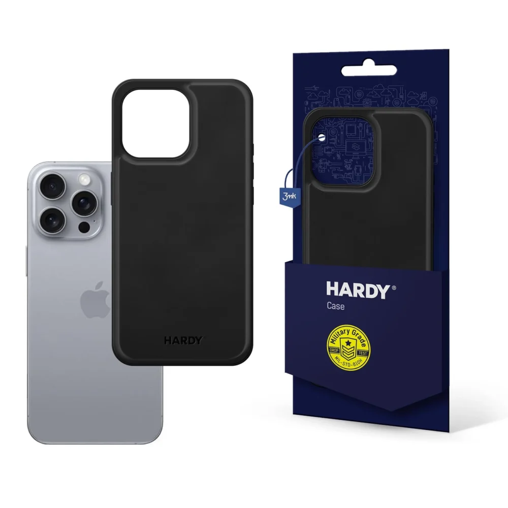 3mk Hardy Apple Silky Leather MagCase for Apple iPhone 16 Pro Max - Blackeng